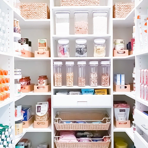 decluttered and clean pantry