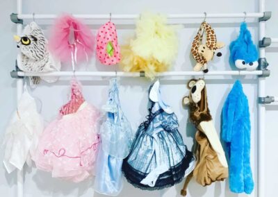 Organized hanging costumes
