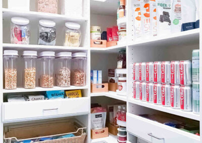 Organized pantry using canister with lids