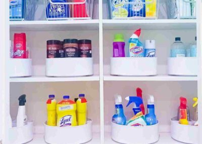 Organized storage for cleaning materials