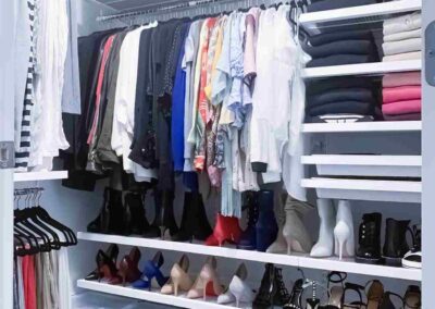 Small but organized walk-in closet