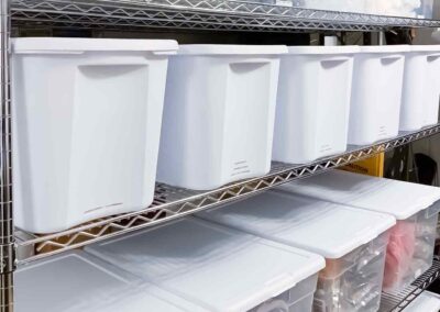 Using plastic box with lids for organizing stuff