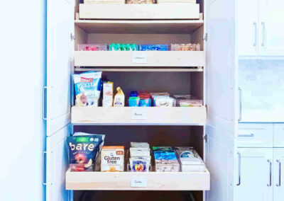 Well organized pantry for snacks