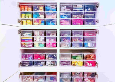well organized toy storage