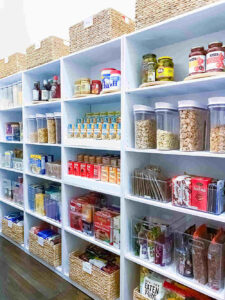 Organized food closet